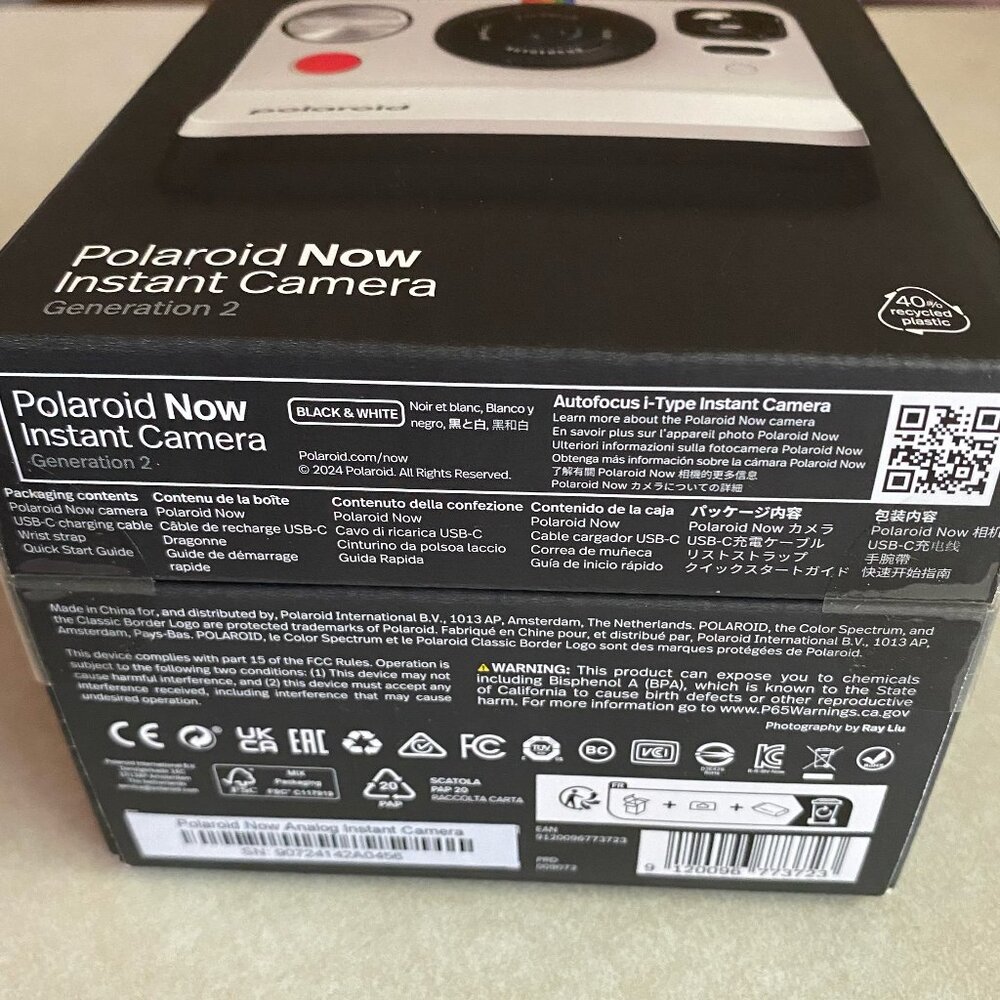 Polaroid - Now Instant Film Camera Generation 2 - Black & White New Unopened - Picture 5 of 5